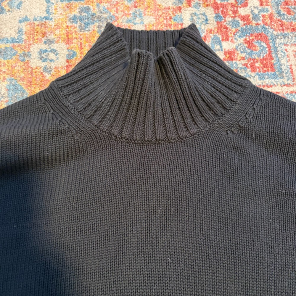Everlane Black 100% cotton Mock Neck Sweater - Picture 6 of 7